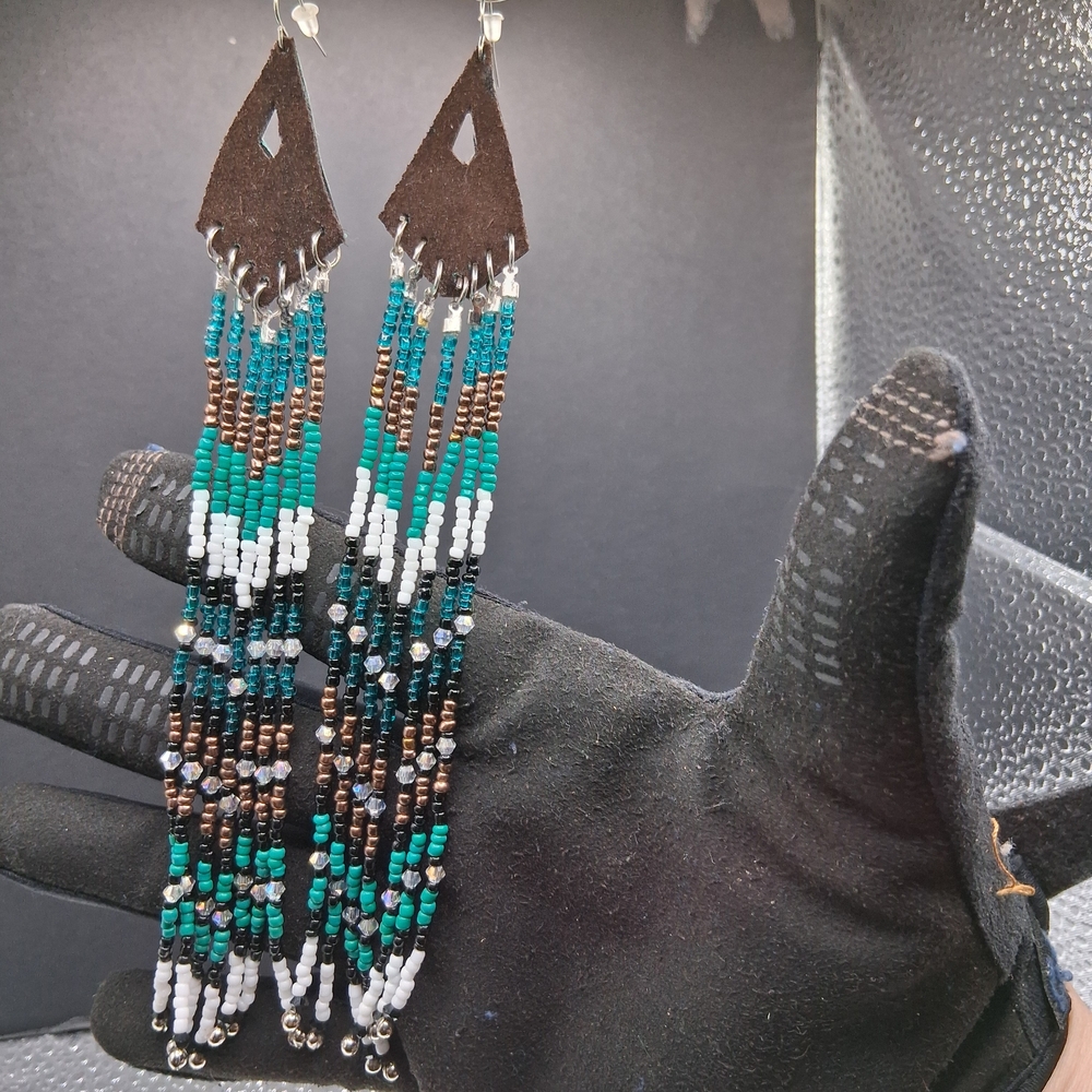 Elegant Beaded Dangle Earrings
